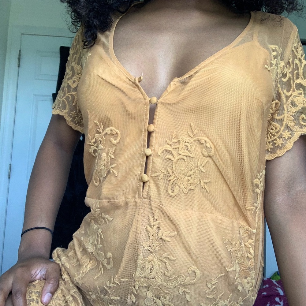 Lacey orange romper